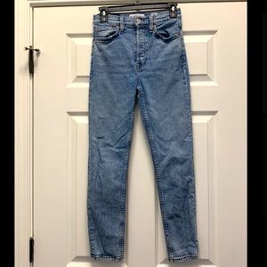 Redone light skinny high rise jeans, size 26